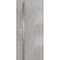 Фото межкомнатной двери экошпон PX-8 серый бетон с алюминиевой кромкой с 2-х сторон стекло Lacobel серый