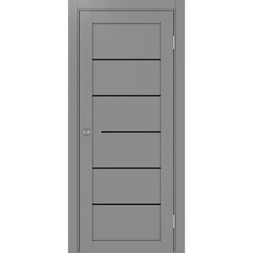 Межкомнатная дверь экошпон Турин 501АПП.1 серый с молдингом