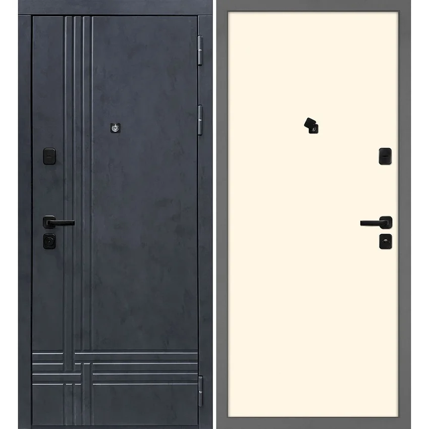 Входная дверь Осло бетон антрацит панель гладкая магнолия