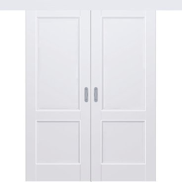 Раздвижная двустворчатая дверь Кобальт 25 магнолия глухая