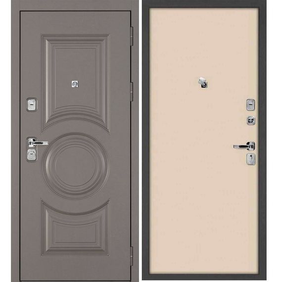 Входная дверь Плаза-177 панель гладкая бежевая