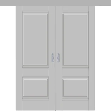 Раздвижная двустворчатая дверь Кобальт 11.1 манхэттен глухая