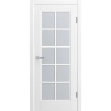 Межкомнатная дверь Аура белая эмаль со стеклом