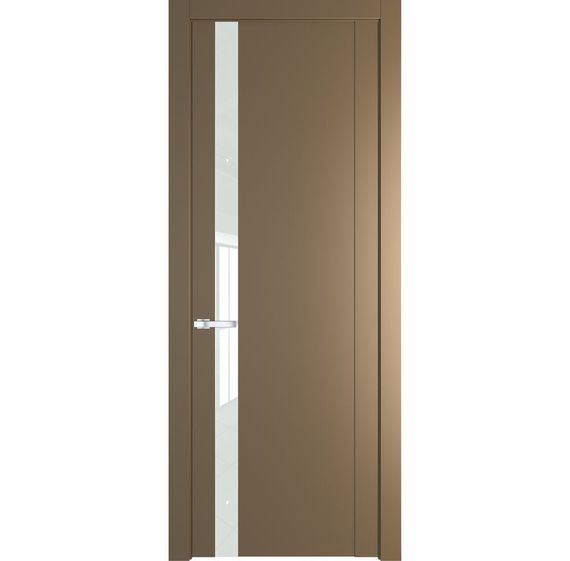 Межкомнатная дверь 1.2P перламутр золото остеклённая