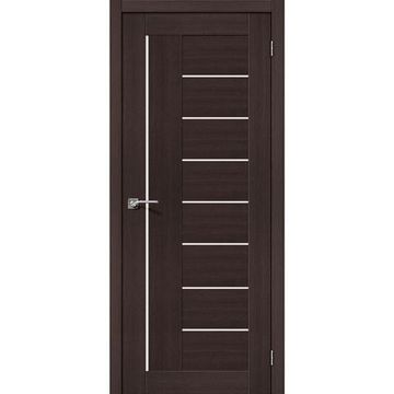 Межкомнатная дверь экошпон Bravo Порта-29 wenge veralinga остеклённая