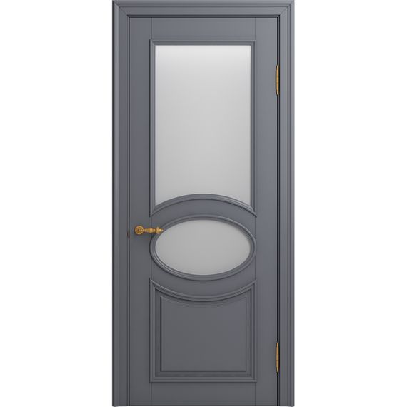 Межкомнатная дверь массив бука Viporte Лацио тауп остеклённая