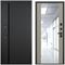 Входная дверь Пиано чёрный кварц панель зеркало Maxi варм грей