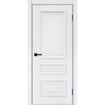 Межкомнатная дверь эмаль Багет 3 белый RAL 9003 глухая
