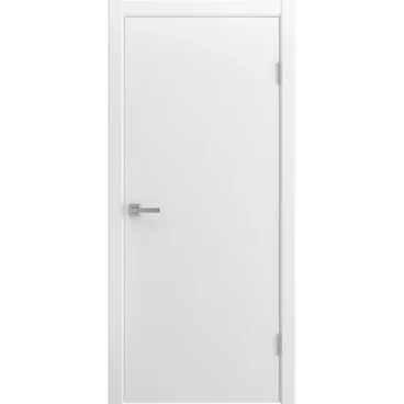 Межкомнатная дверь Флэт белая эмаль глухая