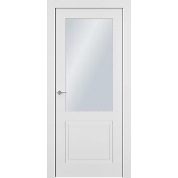 Межкомнатная дверь эмаль Ofram Классика 2 белая остеклённая