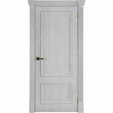 Межкомнатная дверь шпон Корсика дуб перла глухая