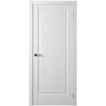 Межкомнатная дверь экошпон Нова 1 ясень белый глухая