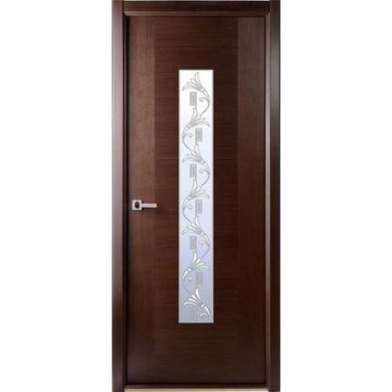 Межкомнатная дверь шпонированная Belwooddoors Классика Люкс венге остеклённая