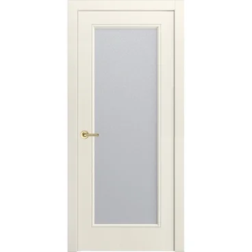 Межкомнатная дверь эмаль Версаль-Ф молочно-белая RAL 9010 со стеклом