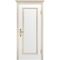 Межкомнатная дверь эмаль Ревью В1 белая патина золото глухая