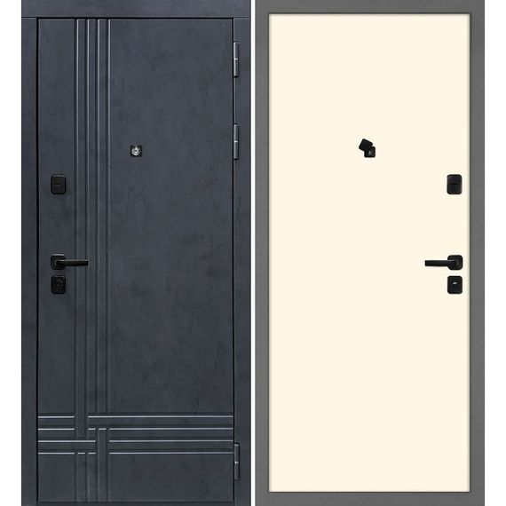 Входная дверь Осло бетон антрацит панель гладкая магнолия