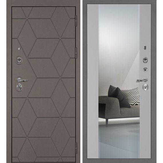 Входная дверь Тетра-181 панель агат зеркало