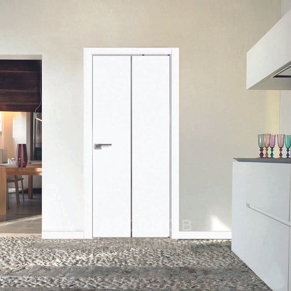 Фото закрытой Складная система открывания дверей Compack 1PA вайт