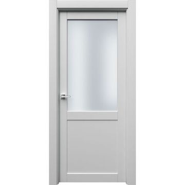 Межкомнатная дверь эмаль Ofram Парнас 2 белая остеклённая