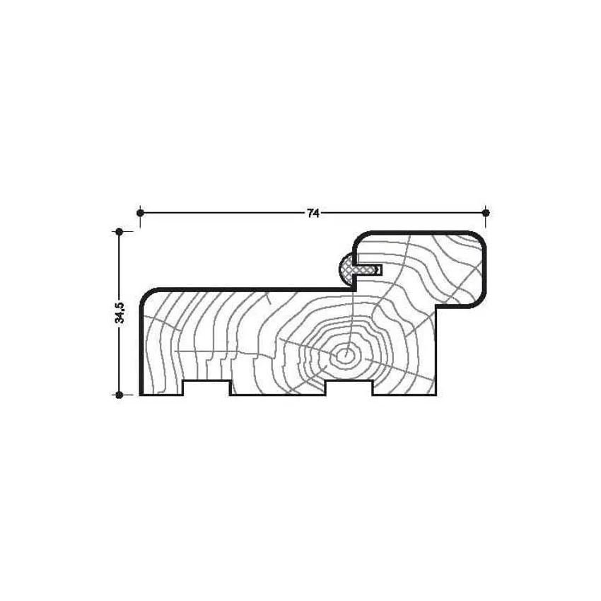 Коробка дверная прямая шпонированная стандартная Belwooddoors