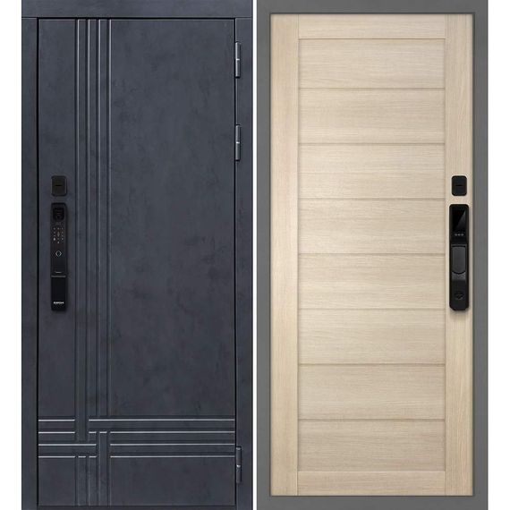 Входная дверь Осло смарт бетон антрацит панель сборная капучино