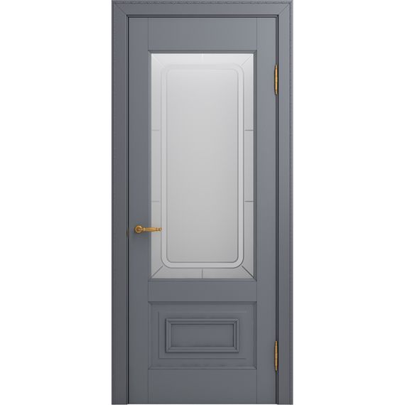 Межкомнатная дверь массив бука Viporte Неаполь тауп остеклённая