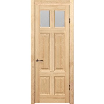 Межкомнатная дверь массив сосны Дверцов Граттери ПО-2/1 остеклённая