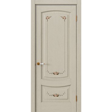 Дверь массив дуба Алина Роза белёный дуб глухая