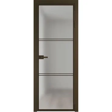 Алюминиевая межкомнатная дверь 3AХ деорэ остеклённая