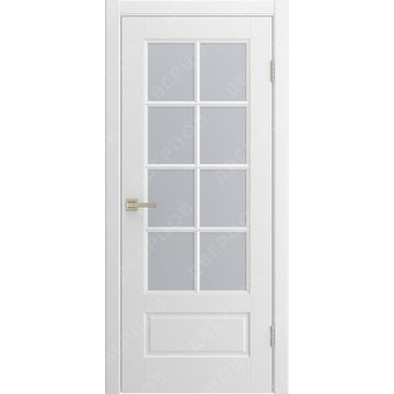 Межкомнатная дверь Аура 2 белая эмаль RAL 9016 со стеклом