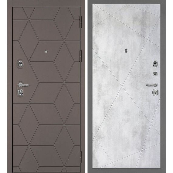 Входная дверь Тетра-181 панель фрезерованная PR-103 бетон