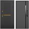 Входная дверь Артдеко чёрный силк панель пиано антрацит
