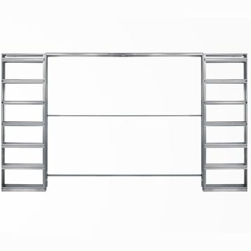 Дверная двустворчатая кассета для раздвижных дверей реечная под гипсокартон JAP Profikit SDK Komfort под комплект обрамления