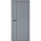 Межкомнатная серая дверь ПЭТ P-21 кромка ABS черная молдинг