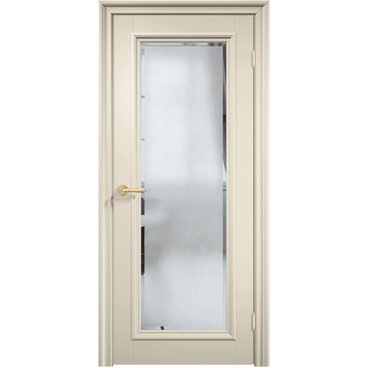 Межкомнатная дверь эмаль Дверцов Брессо 1 RAL 1013 остеклённая