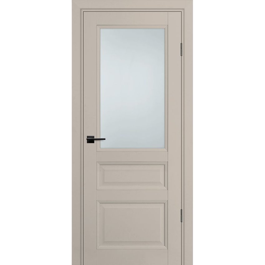 Фото двери экошпон PSU-39 шеллгрей остеклённая