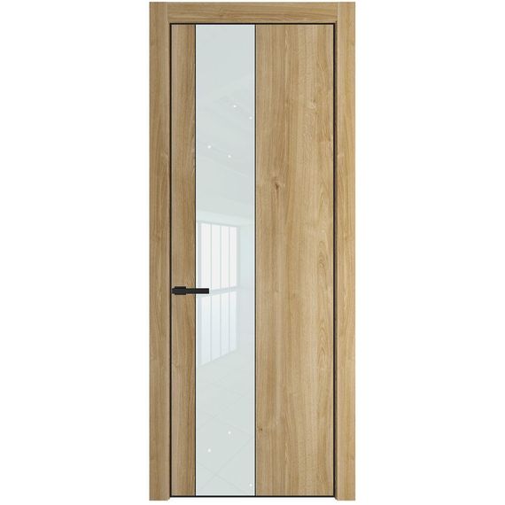 Межкомнатная дверь 19NA дуб карамель остеклённая