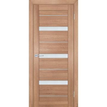 Межкомнатная дверь экошпон Мариам Техно-742 миндаль стекло сатинат белый