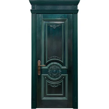 Межкомнатная дверь массив дуба Сорренто изумруд глухая