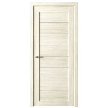 Межкомнатная дверь Сеул экошпон белый кипарис со стеклом