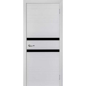 Межкомнатная дверь эмаль Текона Смальта 104 грей RAL 7047 остеклённая