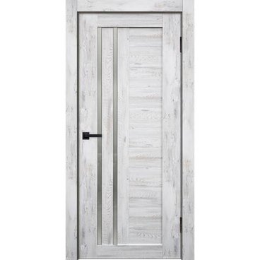 Межкомнатная дверь экошпон Сигма 02.1 дуб бьянко остеклённая