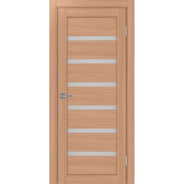 Межкомнатная дверь экошпон Турин 507.12 ясень тёмный остеклённая