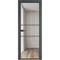 Алюминиевая межкомнатная дверь 2AХ серая ночь остеклённая