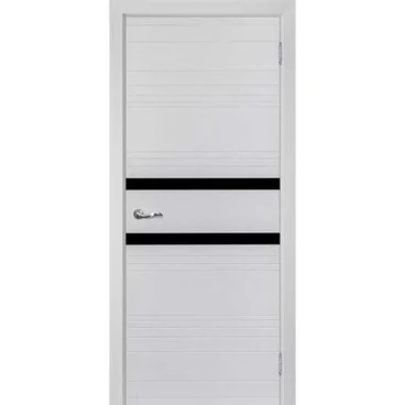 Межкомнатная дверь эмаль Текона Смальта 104 грей RAL 7047 остеклённая