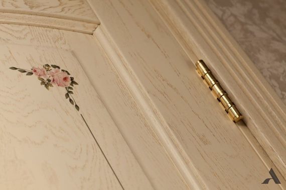 Дверь массив дуба Алина Роза белёный дуб глухая