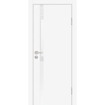 Межкомнатная дверь ПЭТ P-8 белая кромка ABS в цвет полотна со стеклом