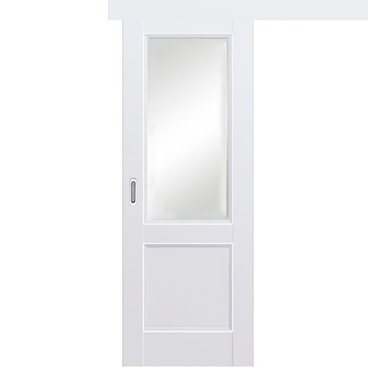 Раздвижная одностворчатая дверь Кобальт 33 магнолия остеклённая