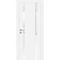 Межкомнатная дверь экошпон PX-9 белая с алюминиевой кромкой с 4-х сторон стекло Lacobel белоснежный
