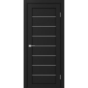 Межкомнатная дверь экошпон Турин 508.12 антрацит остеклённая